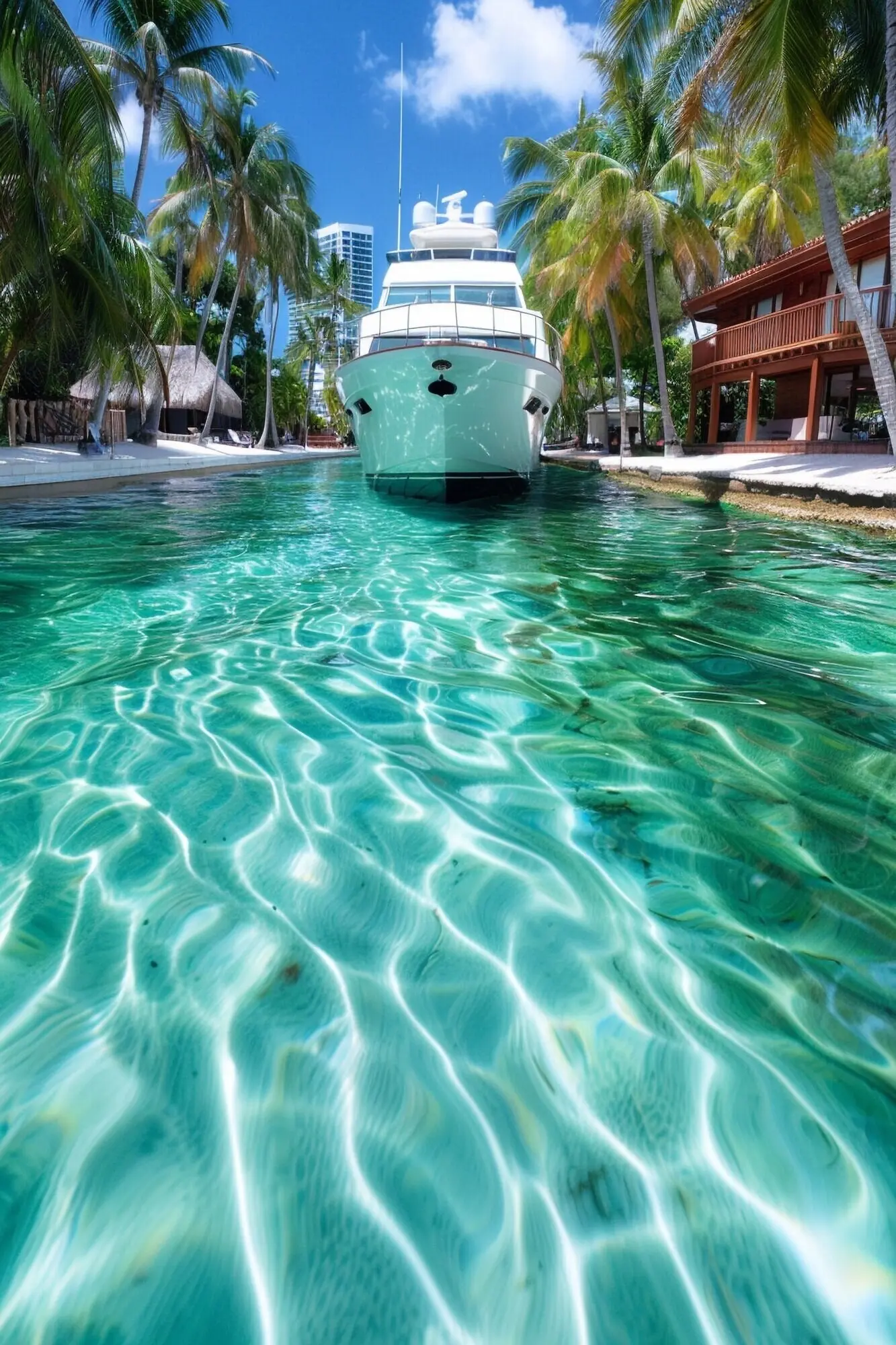 Landschaft an der Bucht von Miami